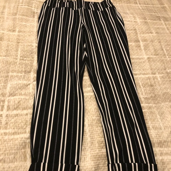 Black and white striped pants - Picture 1 of 2